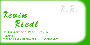 kevin riedl business card
